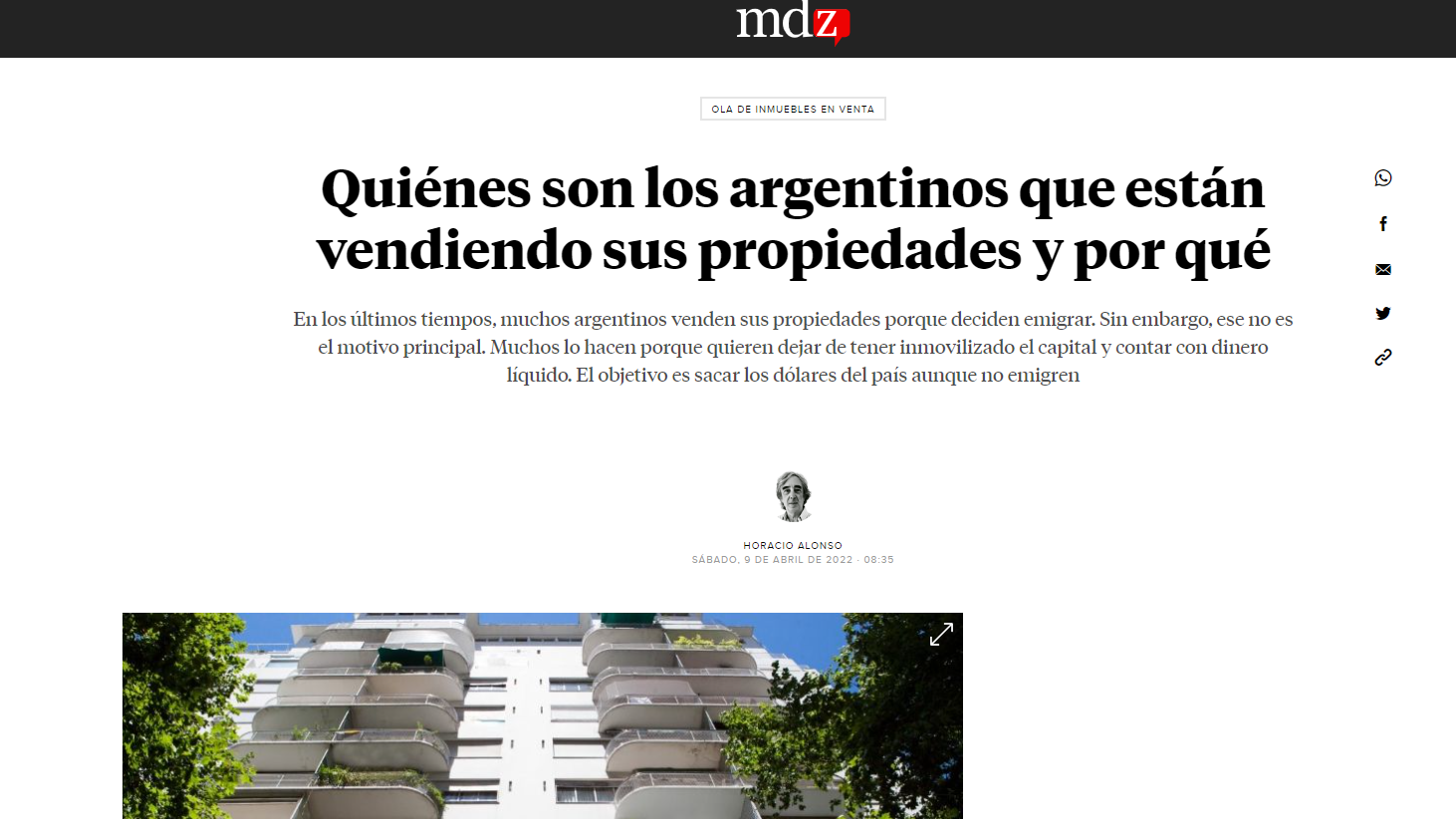 Quiénes son los argentinos que están vendiendo sus propiedades y por qué