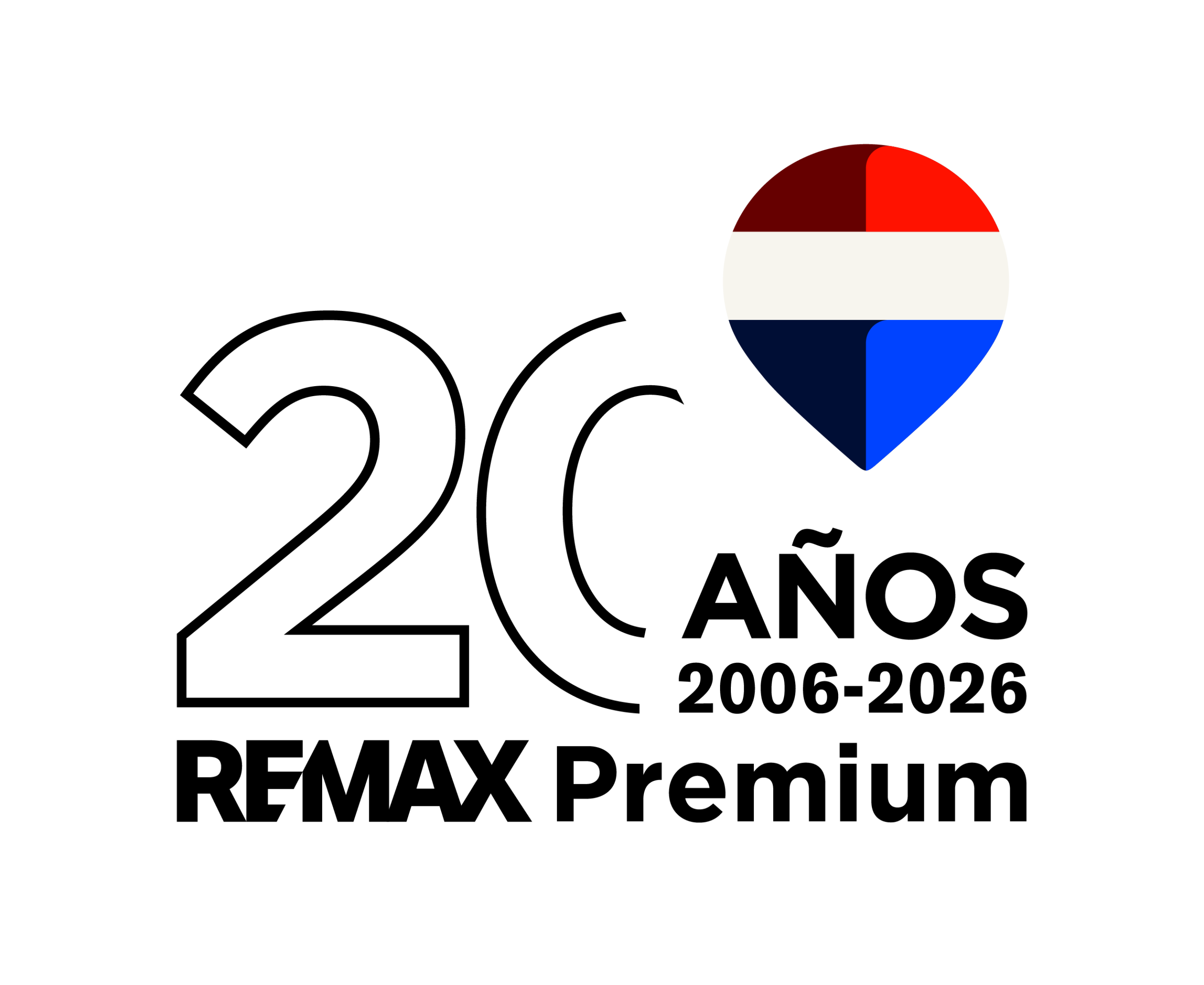 Logo 20 años comunidad Remax Premium